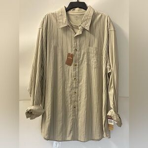 Dockers Men's Tan Striped Casual Shirt